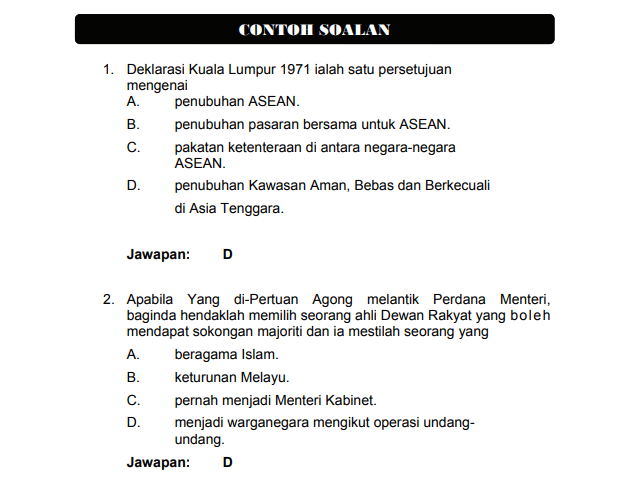 Contoh Soalan Exam PTD Pegawai Tadbir Diplomatik M41 2019