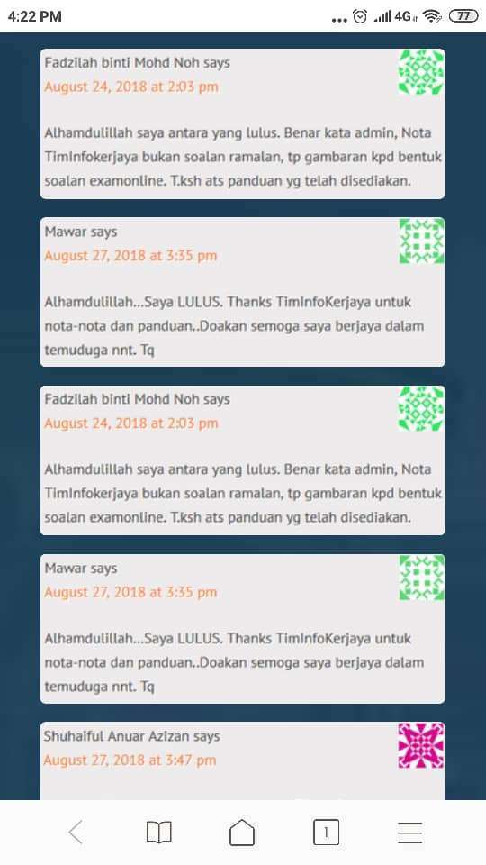 PSEE Pembantu Tadbir N19 (Perkeranian/Operasi): Nota 