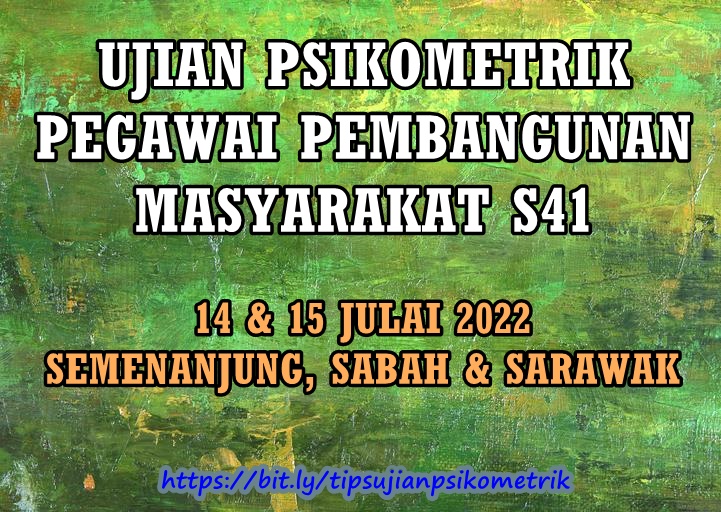 Ujian Psikometrik Pegawai Pembangunan Masyarakat S41