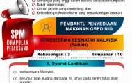Jawatan Kosong Pembantu Penyediaan Makanan Gred N19 KKM (Sabah) 2022