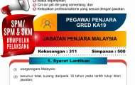 Pegawai Penjara Gred KA19 jawatan kosong 2022