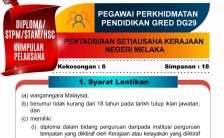 Pegawai Perkhidmatan Pendidikan DG29 Melaka 2022