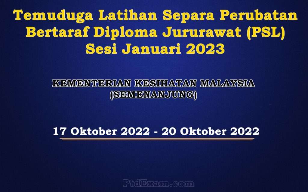 temuduga latihan separa perubatan diploma jururawat