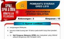 Pembantu Syariah Gred LS19 2022