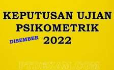 keputusan ujian psikometrik disember