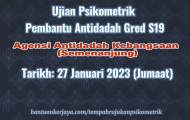 Ujian Psikometrik Pembantu Antidadah S19 2023