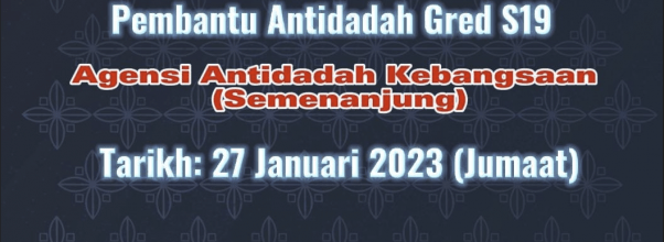 Ujian Psikometrik Pembantu Antidadah S19 2023