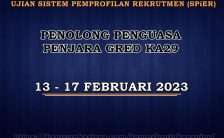 Ujian Spier Penolong Penguasa Penjara KA29 2023