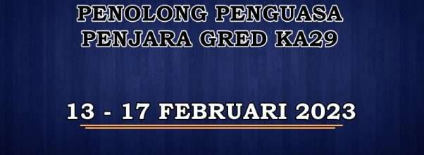 Ujian Spier Penolong Penguasa Penjara KA29 2023