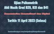 Ujian Psikometrik Ahli Muzik 2023