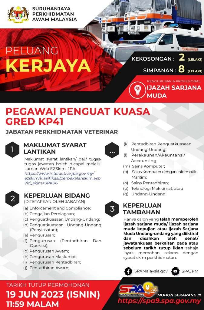 Pegawai Penguat Kuasa KP41 Jabatan Perkhidmatan Veterinar