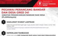 Pegawai Perancang Bandar Dan Desa Gred J41 PLANMalaysia 2023