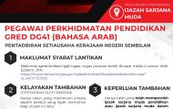 Pegawai Perkhidmatan Pendidikan DG41 (Bahasa Arab) Negeri Sembilan 2023