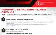 Pembantu Setiausaha Pejabat Gred N19 Negeri Perlis 2023