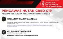 Pengawas Hutan Gred G19 Negeri Sembilan 2023