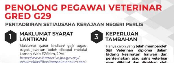 Penolong Pegawai Veterinar Gred G29 2023
