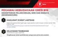 Pegawai Kebudayaan Gred B19 MOTAC (Semenanjung) 2023