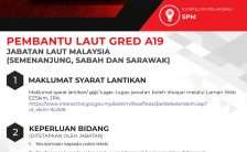 Pembantu Laut Gred A19 Jabatan Laut Malaysia 2023