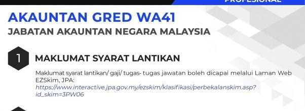 Akauntan Gred WA41 Jabatan Akauntan Negera Malaysia 2023