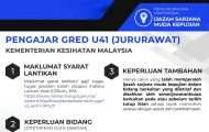 Pengajar Gred U41 (Jururawat) KKM 2023