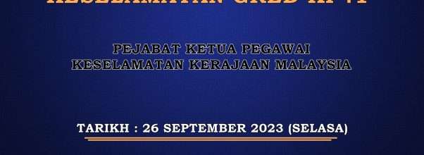 Ujian Psikometrik Pegawai Keselamatan Gred KP41 CGSO 2023