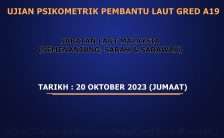 Ujian Psikometrik Pembantu Laut Gred A19 JLM 2023
