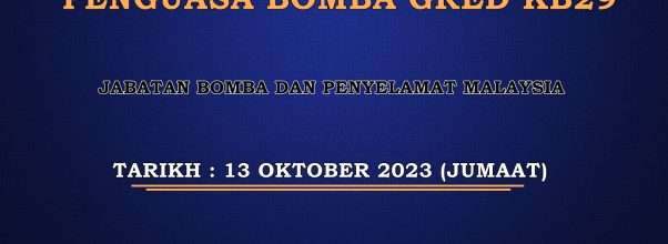 Ujian Psikometrik Penolong Penguasa Bomba Gred KB29 JBPM 2023