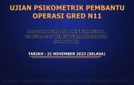 Ujian Psikomerik Pembantu Operasi Gred N11 JPM 2023 Sarawak