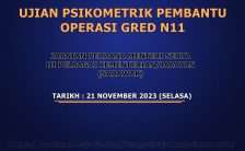 Ujian Psikomerik Pembantu Operasi Gred N11 JPM 2023 Sarawak