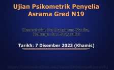 Ujian Psikometrik Penyelia Asrama Gred N19 KPWKM 2023