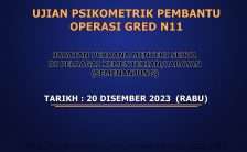 Ujian Psikometrik Pembantu Operasi Gred N11 JPM 2023