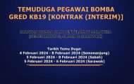 Temuduga Pegawai Bomba KB19 [Kontrak (Interim)] JBPM 2024
