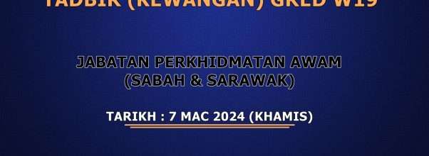 Ujian Psikometrik Pembantu Tadbir (Kewangan) Gred W19 JPA 2024 Sabah dan Sarawak